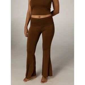 HARA Mila Foldover Flares Pants Earth Size 3XL New